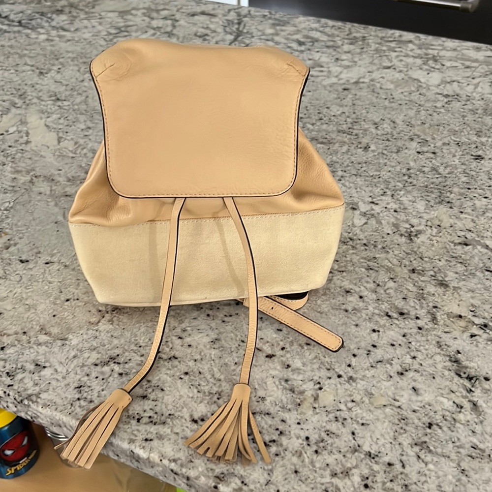 Rebecca Minkoff Neutral leather tassel backpack bag